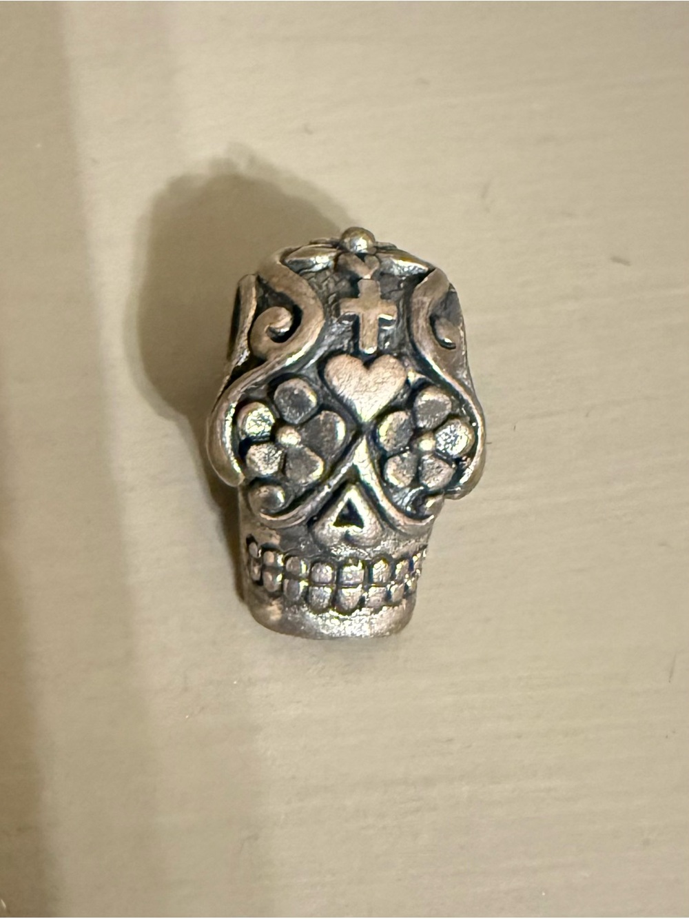 RARE Redbalifrog Sugar Skull Retired Bead Sterling Silver 925 HTF NWOT